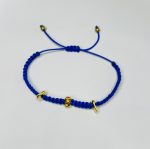 Lucky "5" macramé bracelet blue - Image 2