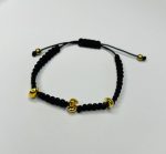 Lucky "5" macramé bracelet black - Image 3